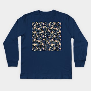 Ditsy Rose Pattern Kids Long Sleeve T-Shirt